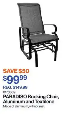 Patrick Morin PARADISO Rocking Chair, Aluminum and Textilene offer