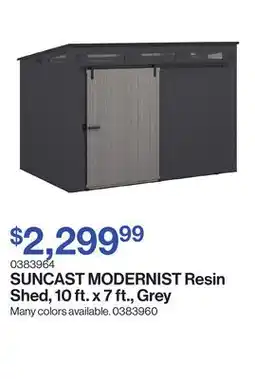 Patrick Morin MODERNIST Resin Shed, 10 ft. x 7 ft., Grey offer