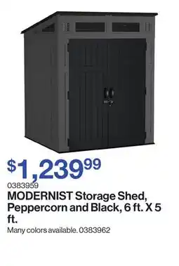 Patrick Morin MODERNIST Storage Shed, Peppercorn and Black, 6 ft. X 5 ft offer