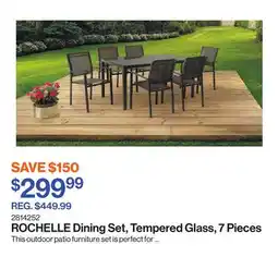 Patrick Morin ROCHELLE Dining Set, Tempered Glass, 7 Pieces offer