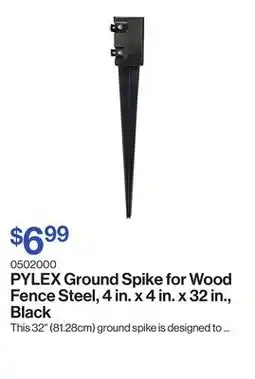 Patrick Morin Ground Spike for Wood Fence Steel, 4 in. x 4 in. x 32 in., Black offer
