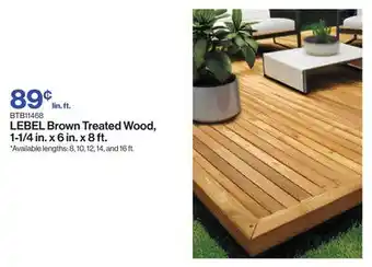 Patrick Morin Brown Treated Wood, 1-1/4 in. x 6 in. x 8 ft offer
