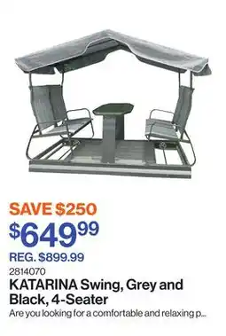 Patrick Morin KATARINA Swing, Grey and Black, 4-Seater offer