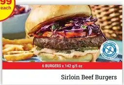 M & M Food Market Sirloin Beef Burgers offer