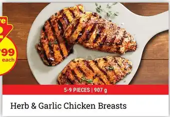 M & M Food Market Herb & Garlic Chicken Breasts offer