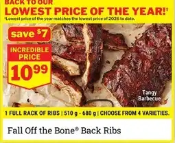 M & M Food Market Fall Off the Bone Back Ribs Tangy Barbecue offer