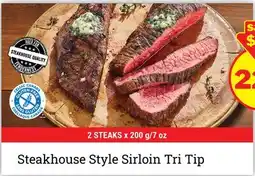 M & M Food Market Steakhouse Style Sirloin Tri Tip offer