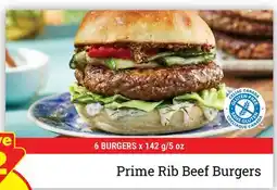 M & M Food Market Prime Rib Beef Burgers offer
