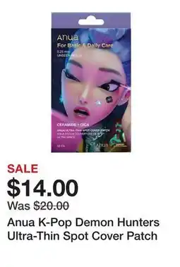Sephora Anua K-Pop Demon Hunters Ultra-Thin Spot Cover Patch offer