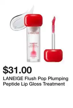 Sephora LANEIGE Flush Pop Plumping Peptide Lip Gloss Treatment offer