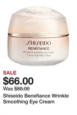 Sephora Shiseido Benefiance Wrinkle Smoothing Eye Cream offer