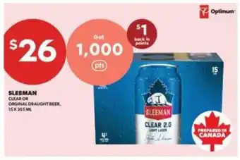 Real Canadian Liquorstore Sleeman Clear or Original Draught Beer offer