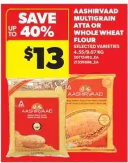 Real Canadian Superstore Aashirvaad Multigrain Atta or Whole Wheat Flour offer