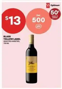 Real Canadian Liquorstore Blass Yellow Label offer