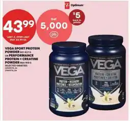 Real Canadian Superstore Vega Sport Protein Powder or Performance Protein + Creatine Powder offer