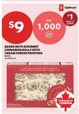 Real Canadian Superstore Baker Boys Gourmet Cinnamon Rolls with Cream Cheese Frosting offer