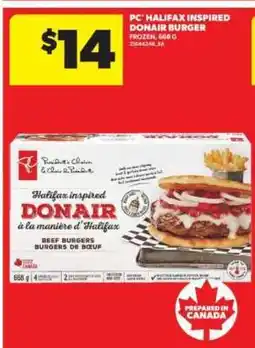 Real Canadian Superstore PC Halifax Inspired Donair Burger offer