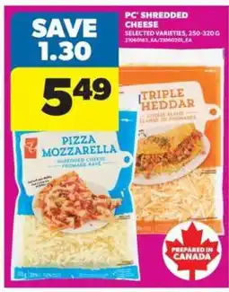 Real Canadian Superstore PC Shredded Cheese offer