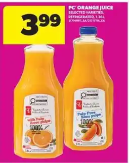Real Canadian Superstore PC Orange Juice offer