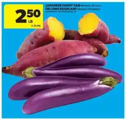 Real Canadian Superstore Japanese Sweet Yam or Long Eggplant offer