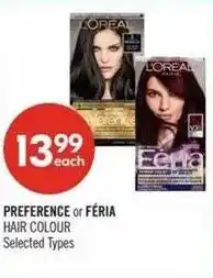 Shoppers Drug Mart Preference or féria hair colour offer