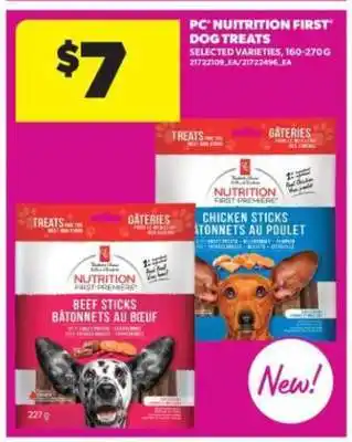 Real Canadian Superstore PC Nutrition First Dog Treats offer