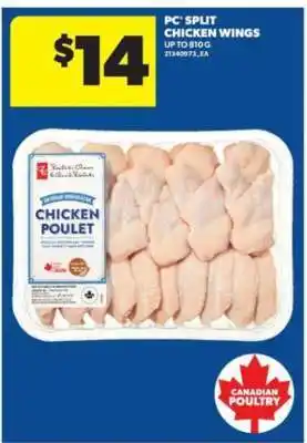 Real Canadian Superstore PC Split Chicken Wings offer