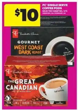 Real Canadian Superstore PC Single Serve Coffee Pods offer