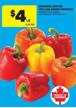 Real Canadian Superstore ORANGE, RED or YELLOW SWEET PEPPERS offer