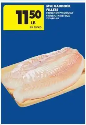 Real Canadian Superstore MSC Haddock Fillets offer