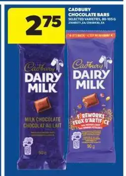 Real Canadian Superstore CADBURY CHOCOLATE BARS offer