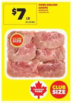 Real Canadian Superstore Pork Sirloin Chops offer
