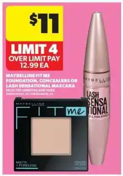 Real Canadian Superstore Maybelline Fit Me Foundation, Concealers or Lash Sensational Mascara offer