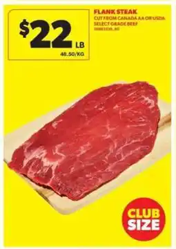 Real Canadian Superstore Flank Steak offer