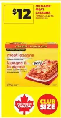 Real Canadian Superstore NO NAME MEAT LASAGNA offer