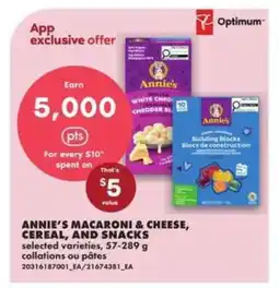 No Frills ANNIE’S MACARONI & CHEESE, CEREAL, AND SNACKS offer