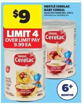 Real Canadian Superstore Nestlé Cerelac Baby Cereal offer