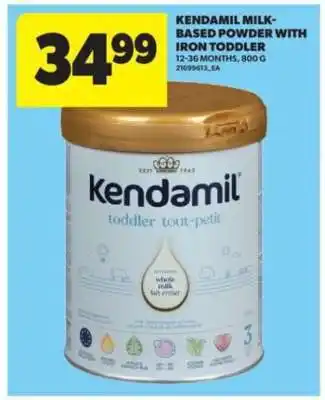 Real Canadian Superstore Kendamil Milk-Based Powder with Iron Toddler offer