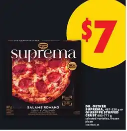 No Frills Dr. Oetker Suprema or Giuseppe Stuffed Crust offer