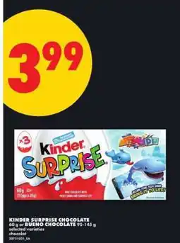 No Frills KINDER SURPRISE CHOCOLATE offer