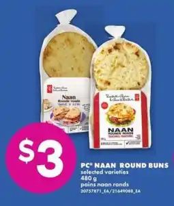 No Frills PC Naan Round Buns offer