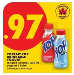 No Frills Yoplait Yop Drinkable Yogurt offer