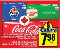 Food Basics Coca-Cola, Canada Dry Ginger Ale or Pepsi Soft Drinks offer