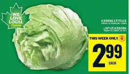 Food Basics Iceberg Lettuce offer