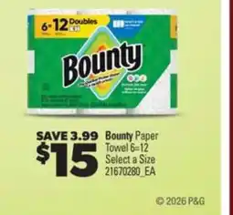 Real Canadian Superstore Bounty Paper Towel 6=12 offer