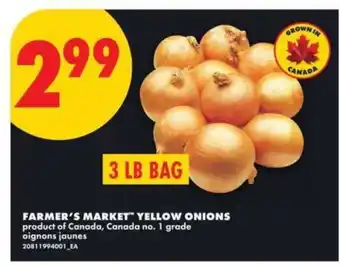 No Frills FARMER'S MARKET YELLOW ONIONS offer