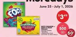 No Frills Betty Crocker or Mott's Fruit Snacks offer