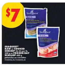 No Frills Seaquest Raw or Cooked Shrimp / Frozen Bay Scallop offer