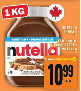 Food Basics NUTELLA SPREAD offer