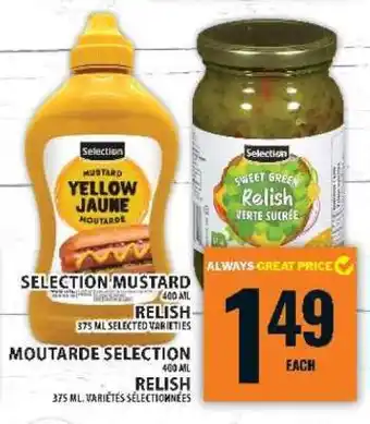 Food Basics Selection Mustard / Relish offer